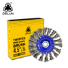 DELUN China Factory 4 Inch Flat Wire Wheels Brush with High Performance And High Quality