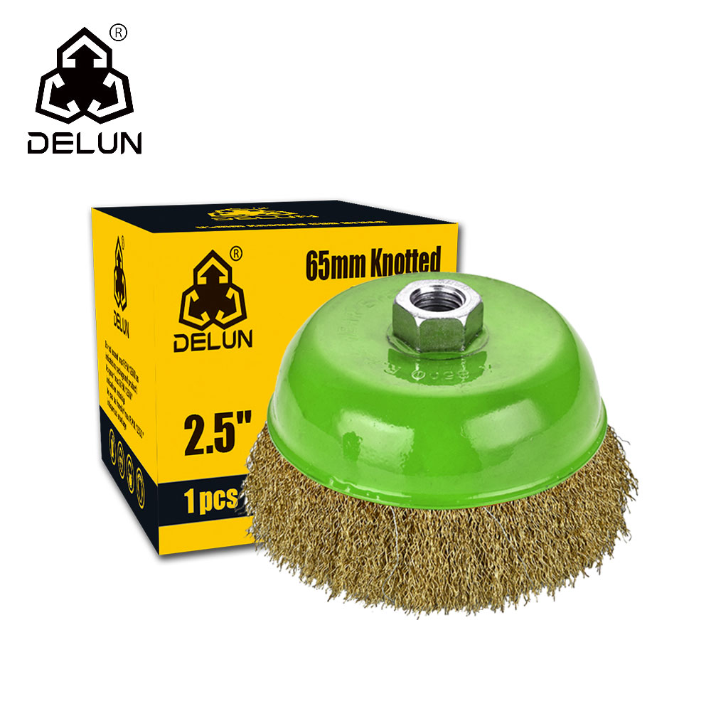 DELUN International Standard Brush Steel Crimped Wire Bowl Cup Polishing Brush Top Sell Carbon Steel
