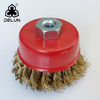 DELUN Super Quality Steel Wire Brush Twisted Wire Brush steel wire wheel cup brush