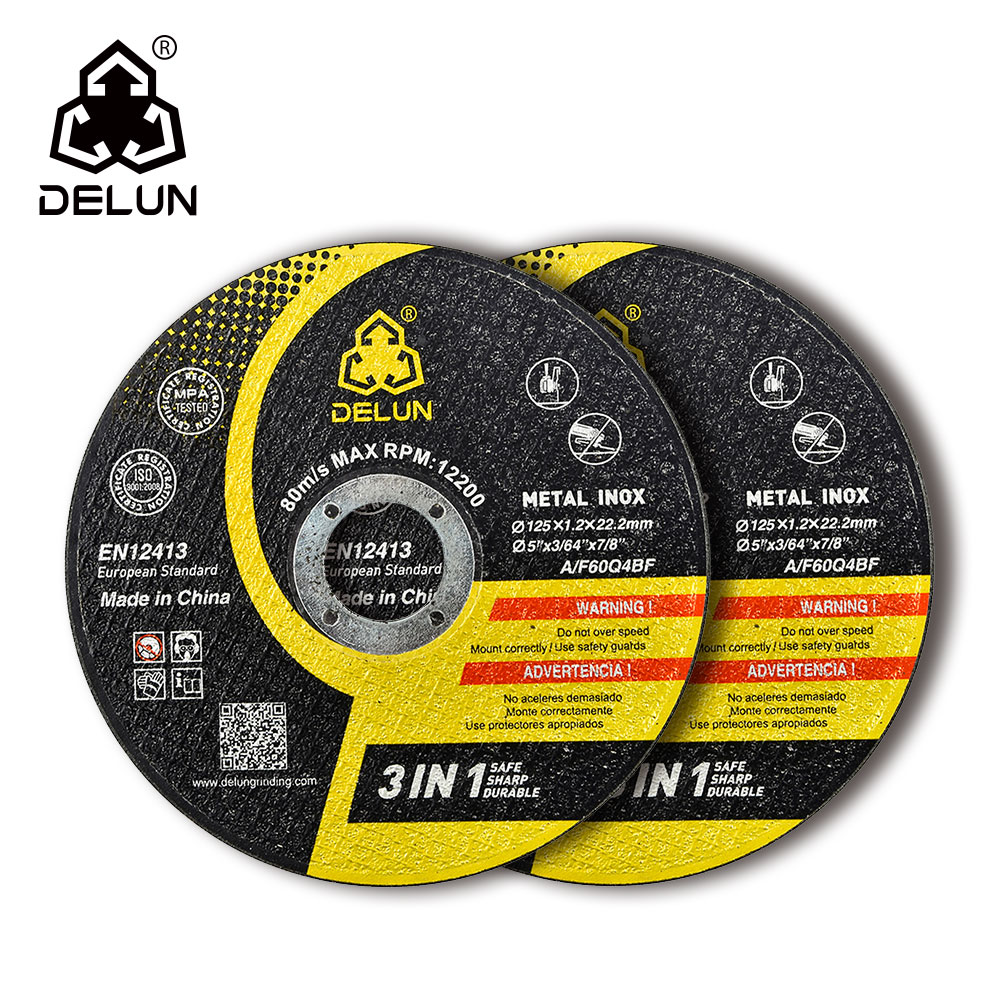 DELUN Factory Use 125x1.2x22mm 5 Inch MPA Stainless Steel Cutting Disc 