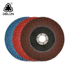 DELUN China Manufacturer International Standard 4.5 inch 40 Grit Calcined Aluminum Oxide Flap Wheel for Angle Grinder