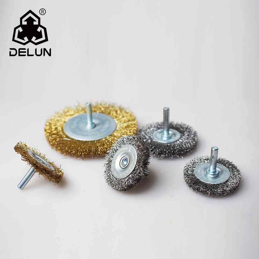 DELUN Drill Wire Wheel Cup Brush Set 0.010in Coarse Crimped For Thicken Face Width With1/4In Hex Shank