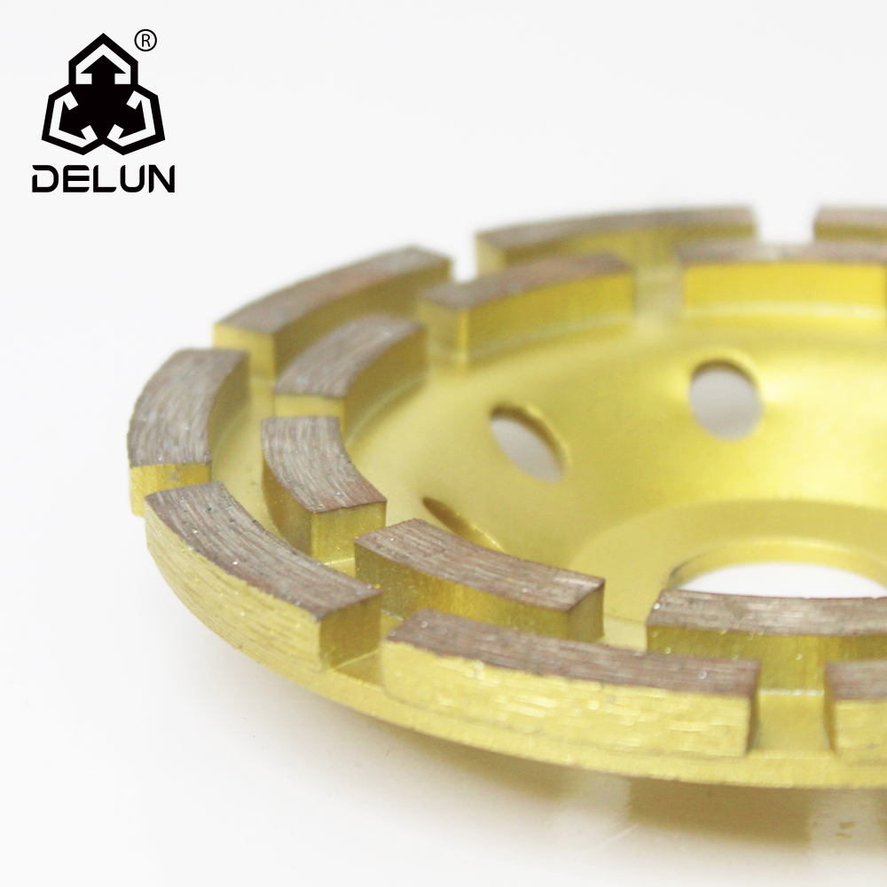 DELUN 5 Inch Sintering Diamond Segments Grinding Wheels for Concrete Epoxy Mastics