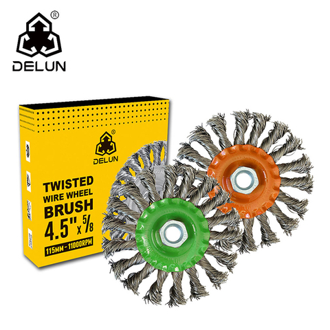 DELUN 4.5 Stainless Steel Wire Hole Brush with Super-long Durability for Polishing 