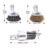 DELUN Drill Crimped Cup Wire Wheels Brush Set For Rust Removal Corrosion And Scrub Surfaces