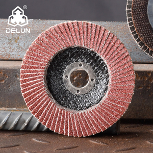 DELUN China Suppliers Good Price 100mm 4 Inch Type T27 29 Round Edge Sanding Polishing Abrasive Aluminum Oxide Flap Disc 