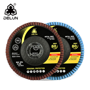 DELUN China High Quality 5 Inch640 Grit Alumina Oxide Flap Disc 