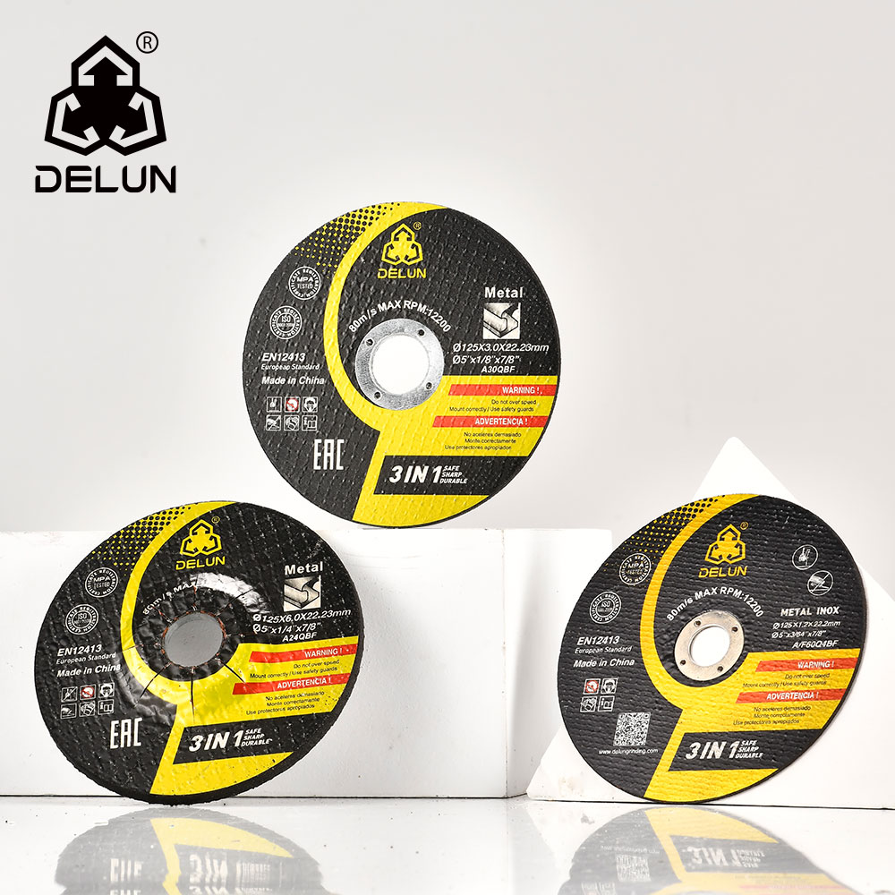 DELUN 125 Mm Grinding Disc Source Factory Cutting And Grinding Disc for Metal 