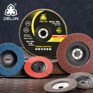 DELUN China Direct Sell High Quality 5 Inch 125 mm 40 Grit Alumina Oxide Flap Disc f
