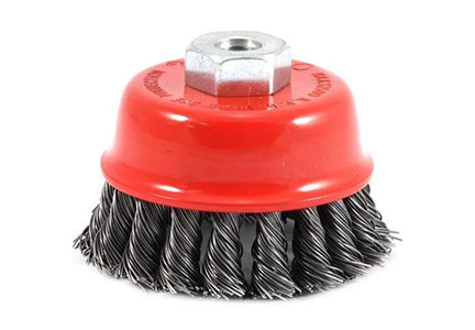 DELUN Wire Wheels Steel Cup Brush 100 Mm 4 Inch Crimped Wire Cup Brush for Paint Rust Metal With Nut
