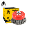 DELUN China Manufacture Recommended Goods 2.5 Inch 65mm Twisted Cup Brush with High Quality