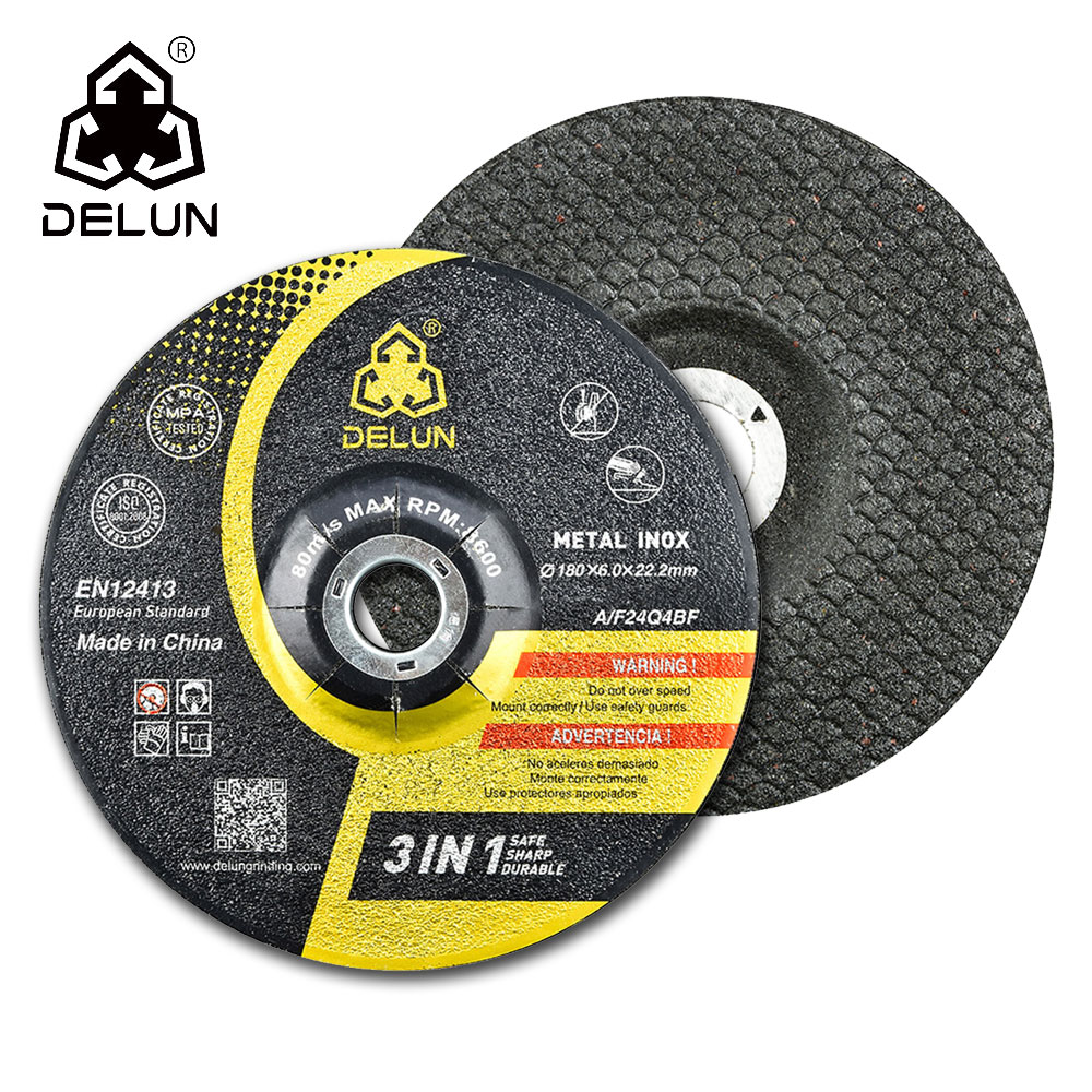 DELUN 7 Inch China Manufacture Most Popular High Speed Grinidng Disc for Angle Grinder for General Fabrication