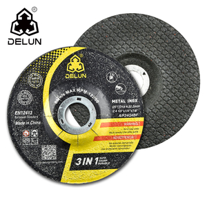 DELUN Multi Use 4.5 Inch 115 Mm Black Color 3nets Grinding Wheel with Black Paper for Angle Grinder 