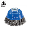 DELUN copper flat steel twsited wire cleaning brush China factory factory direct sale
