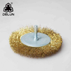 DELUN Customized brand Durable Circular Flat Crimped Steel Wire End Radial Brush for Polishing