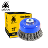 DELUN 4 Inch China Factory Twisted Wire Wheel Brush with High Quality for Grinder