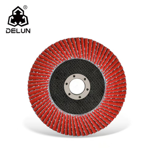 DELUN China Manufacture International standard 100mm 4 Inch T27 grinder Ceramic sanding Flap disc for rust removal
