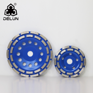 DELUN 4.5Inch Turbo Row Diamond Grinding Cup Wheel for Concrete Marble Masonry Brick Fits 