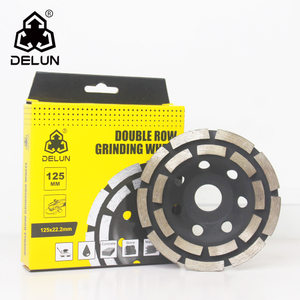 DELUN 115/125/180mm Double Row Diamond Grinding Disc Abrasives Concrete Tools Metal