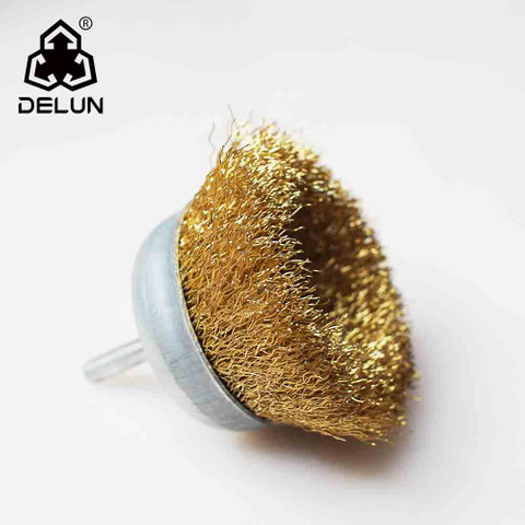 DELUN China Manufacture Shaft Shank Wire Brush for Deburring Sharpened Edges And Welds Blending