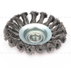 DELUN Angle Grinder 125mm Flat Twist Knot Rotary Wire Brush Wheel for Rust Removal