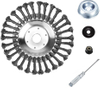 DELUN 230mm 9'' Weeding Wheel Grass Wire Wheel Lawn Mower Garden Grass Rotating Weeding Wheel Brush 