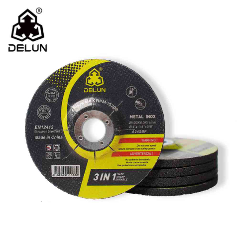 DELUN 100 mm Grinding Wheel Grit 60 4 Inch X 1/4 Inch X 5/8 Inch for Angle Grinder