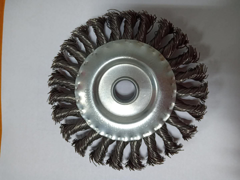 DELUN Angle Grinder 125mm Flat Twist Knot Rotary Wire Brush Wheel for Rust Removal