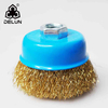 DELUN 2.5/3/4INCH Crimped Wire Brush for Metal Rust Removel Wire Brush Stainless Steel