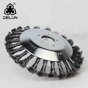 DELUN 150mm Steel Wire Head Garden Brush Lawn Mower For Grass Weed Trimmer Cutter Tool