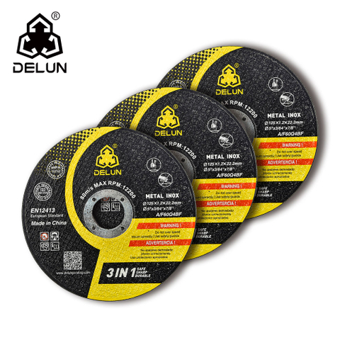 DELUN China Factory High Quality Standard 125mm 5 Inch Inox Stainless Steel Cutting Disc
