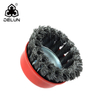 DELUN 4inch twisted wire brush for polishing metal