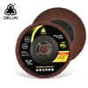 DELUN China Factory direct sale top sell 4 Inch 100mm Type 27 round edge Polishing Flap Wheels for Metal