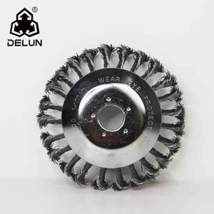 DELUN 150mm Grass Weed Brush Cutter Tool Steel Wire Wheel for Graden Weed Clean Tools