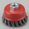 DELUN Wire Wheels Steel Cup Brush 100 Mm 4 Inch Crimped Wire Cup Brush for Paint Rust Metal With Nut
