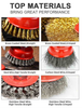 DELUN Wire Wheels Steel Cup Brush 100 Mm 4 Inch Crimped Wire Cup Brush for Paint Rust Metal With Nut