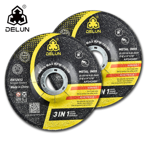 DELUN 4.5 Inch 115 Mm Abrasive Angle Grinder Disc Grinding Wheel Disco De Corte Para Metal Stainless Steel Cutting Wheel Cutting Disc