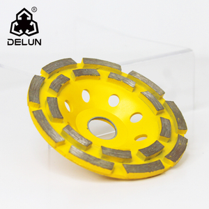 DELUN Concrete Grinding Cup Wheel 4-1/2" 115mm Heavy Duty Turbo Row Diamond Grinding Wheel for Marble Masonry