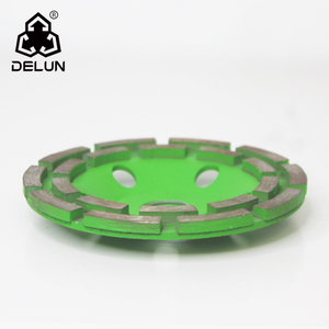 DELUN AliExpress Supplier Diamond Cup Grinding Wheels for Concrete 24 Double Row Segments 5/8"-11 Arbor