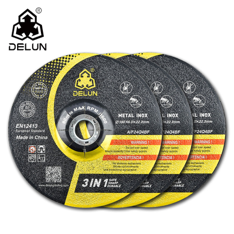 DELUN High Break-resistance 180mm Silicon Carbide Grinding Disc for Brass And Copper Rust Removal