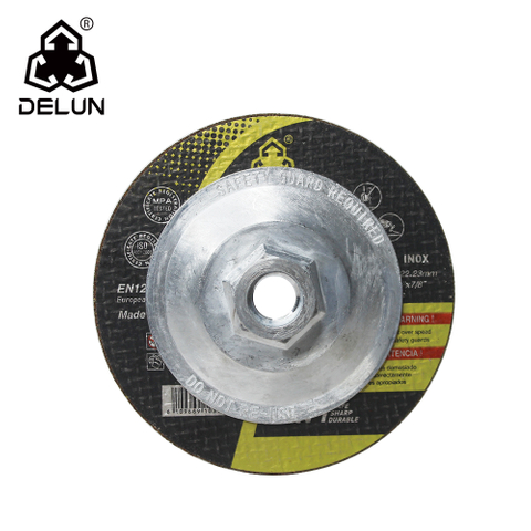  DELUN Heavy Stock Removal 4.5"X 1/4" Self-sharpening Zirconia Type 27 Grinding Wheel with 5/8"-11 Nut