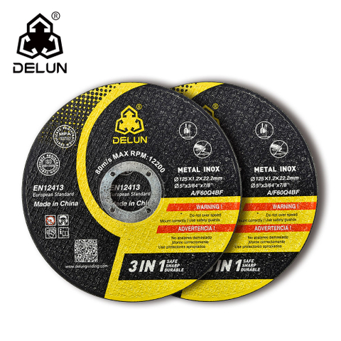 DELUN China Factory Best Quality Level 125mm Abrasive Cut Off Disc for Stainless Steel