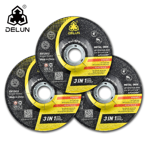  DELUN Multi Use High End Manufacture of 115mm Disco Iron Grinding Wheel for Extreme Metal Aggressive Grinding
