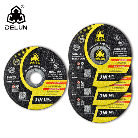 DELUN Cut Off Abrasive EN12413 4.5 Inch Metal Cutting Discs For Industrial