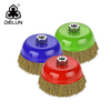 DELUN Metal Steel Round Crimped Wire Polishing Brush Manufacture Wholesale Price