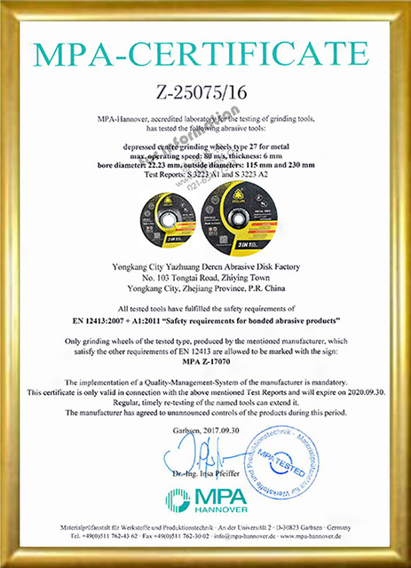 MPA Certificate