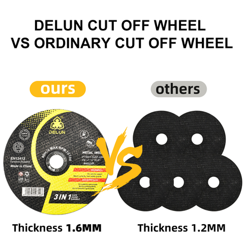 DELUN International Standard Sharp Thin 6 inch/150mm Aluminium Oxide Abrasive Cutting Disc Wheel For Metal Polishing