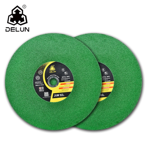 DELUN China Supplier Best Price 14 inch 355 mm Thinnest Aluminum Cut Off Wheel Stuck In Safety Glasses