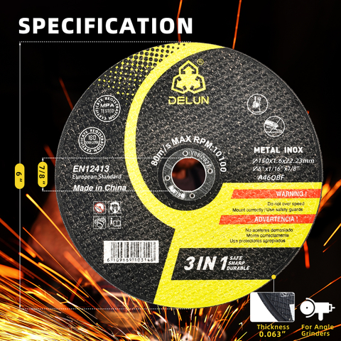 DELUN 6-Inch Sharpness Cutting Disc Hot Selling OEM Customization Support Abrasive Tools