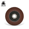 DELUN Popular Size Top Quality Materials 150 Mm 60 Grit Aluminum Oxide Flap Wheel with Super-long Durability